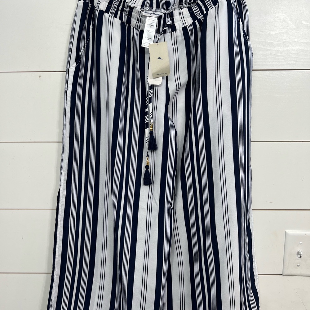 Tommy Bahama Navy and White Striped Pants
